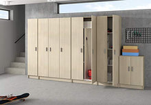 Dmora Armadio Multiuso con un'anta Battente con Tre Ripiani Regolabili in Altezza, Colore Rovere, cm 37 x 37 x h180