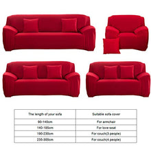 Cafopgrill Copridivano Elastico Antiscivolo per Divano Elastico sfoderabile Copridivano per Divano in Tessuto Elastico/Due/Tre/Quattro posti Rosso(2 Seater ：145-185cm)