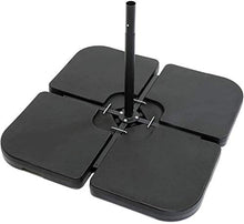 MaxxGarden - Set di 4 pesi per supporti per ombrellone, 50 x 50 x 7,5 cm, da riempire con acqua o sabbia, fino a 100 kg
