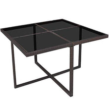 FAMIROSA Set da Pranzo da Giardino 9 pz con Cuscini Polyrattan Marrone-2544
