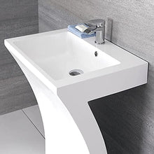 Mobile Bagno con Lavabo Integrato in Resina a Forma di Numero 7