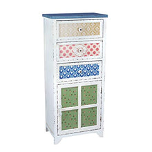 Home Gadgets - Cassettiera in stile retrò, con 4 cassetti, in legno, 120 cm