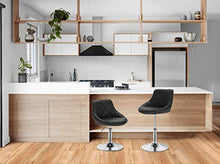 WOLTU BH241sz-2 Coppia Sgabelli da Bar Casa Sedia Alta per Cucina con Schienale in Ecopelle Nero, senza Poggiapiedi