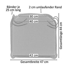 sleepling Outdoor 197228 - Set di 4 cuscini per sedia, 44 x 47 x 6 cm, colore: Argento