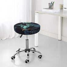 Copertura rotonda per sgabello da bar con scheletro per sedia a cric, lavabile, elastica, per sgabello rotondo da 35,6 cm