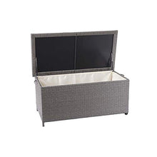 Mendler Baule Contenitore da Esterno HWC-D88 polyrattan ~ Premium 170l Grigio