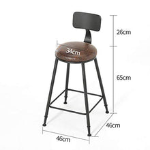 PWZ Pratica Sedia da Bar in Legno Personalizzata per la Casa, Moderna e MinimalistaB, 46 * 46 * 65cm