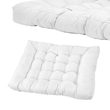 [en.casa] Divano Paletta - a 5 posti con Cuscini - (Bianco) Set Completo incl. bracciolo e Schienale