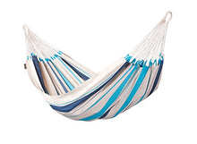 La Siesta Caribeña Aqua Blue - Amaca Classica Singola in Cotone con Supporto in Metallo