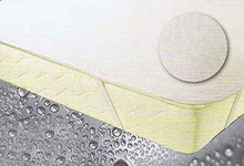 HEIMTEXTIL - Coprimaterasso per incontinenza, con 4 elastici, in jersey bianco, 120 x 200 cm