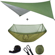JLWS Tenda per Amaca con zanzariera Automatica per Esterni ad Apertura Rapida con Tenda da Sole Impermeabile Set Amaca Pop-up Portatile a