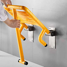 Sgabello pieghevole da bagno, sgabello che cambia scarpa a parete, robusta base in acciaio inox, pieghevole e luminosa, superficie del sedile è lunga 39 cm di lunghezza e 45 cm di larghezza, bianca e