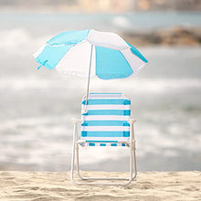 Sedia azzurra con ombrellino parasole per bambini Azzurra