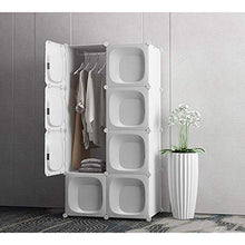 Cassapanche GGJIN Armadio stratificato Bianco Combinazione della Stanza Camera da Letto dello Studente di College Montaggio Semplice Push-Pull Moderna