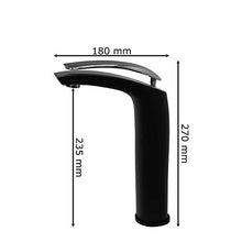 Miscelatore Monocomando Rubinetto Lavabo Lavandino Bagno Nero Cromato Sanlingo