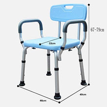 NZDY Articoli Essenziali per la Casa, Sgabello Antiscivolo Sgabelli da Bagno Regolabile in Altezza in Lega Di Alluminio Bathroom per Anziani 46 * 40 * (67-79) cm