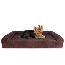 KOPEKS Deluxe ortopedico in memory foam per divano letto per cani, misura piccola, marrone