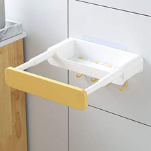 Starmood - Supporto per WC nascosto per lavabo, senza fori, retrattile, per cucina, bagno, casa Giallo
