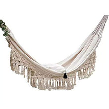 EliteMill - Amaca con nappe, per 2 persone, in stile boho, 2 x 1,5 m, con frange in macramè, per interni, per giardino, balcone o interni