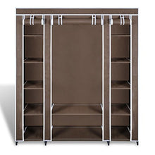 FZYHFA - Armadio guardaroba in tessuto, 45 x 150 x 176 cm, colore: Marrone