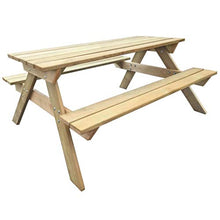 Oushome Tavolo da Picnic 150x135x71,5 cm in Legno