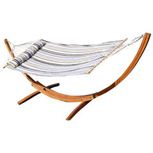 SAS AS-S 320cm Sopporto de Amaca in Legno larice MOD. NAGUA Tutte Vite Inox + Amaca Imbottita + Cuscino