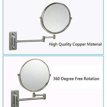 Kaper Go Specchio Bagno Specchio In Rame Pieghevole Specchio Di Bellezza Personalità Anteriore E Posteriore A 360 Gradi Rotante Parete Appeso Specchio Di Ingrandimento Specchio D'argento Casa Bellezza