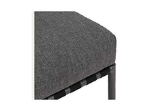 Meubletmoi - Pouf modulare da giardino, in alluminio, grigio antracite, con cuscino, Summer 1592