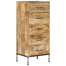 FAMIROSA Cassettiera 45x35x106 cm in Legno Massello di Mango