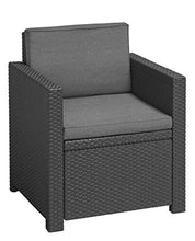 Allibert Victoria Chair, Single Item Poltrona Lounge, Grafite/Grigio Freddo (Imbottitura in Policotone)