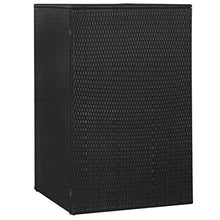 SKM Copribidone Singolo Spazzatua Nero 76x78x120 cm in Polyrattan