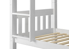 Erst-Holz Letto Bianco a Castello per Ragazzi per materassi 90x200 in Pino con Box 3° Letto 60.06-09WS7