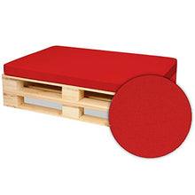 SuperKissen24. Materasso Cuscino per Bancale Divano Pallet 120x80 cm Seduta Impermeabile e Comodo per Divanetti da Esterno - Rosso