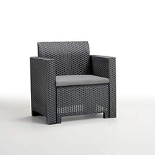 BICA 9067.4 Set Nebraska Salottino 4 Posti, Antracite, 281 x 155 x 79 cm