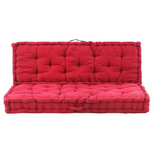 OUSEE Cuscini per Pallet e Pavimento 2 pz in Cotone Rosso bordò