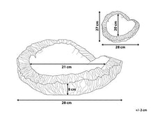 Beliani Ciotola Decorativa in Poliresina Effetto Legno Marrone Chiaro e Oro KOUSI