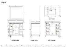 RUBEZA Didim - Mobiletto Vanity, 900 mm, colore: Bianco marmo italiano Carrara