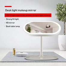 LLG Household Items& Vanità Specchio con luci e Bagagli, Trucco Specchio Illuminato con luci a LED Regolabili Luce Naturale luminosità Ricaricabile e Senza Fili
