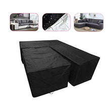 Coperture per divani da Giardino a Forma di L - coperture per arredo Giardino a Forma di L,210D copridivano per EsternoCopridivano da esterno-Nero Left L:200*270 Corner Left L:222x286cm Corner