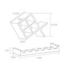 WAN Bottiglia per Vino Tipo Pesce a Parete 2 | Rack di Vetro | Scaffale per Vino Calice per Vino unità di stoccaggio 2 Scaffali Blu per Vino Scaffale per Bottiglie Scaffale portaoggetti per RIST