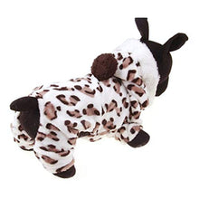 ASFD Inverno Pet Clothes Thick Double-Sided Coral Fleece Abbigliamento Invernale a Quattro Angoli Leopard a Quattro Zampe