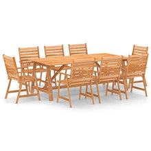 FAMIROSA Set Pranzo da Giardino 9 pz in Legno Massello di Acacia