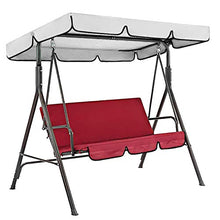 Cuscino per altalena, universale, a 3 posti, di ricambio, impermeabile, durevole, per esterni, giardino, patio, serra, feste, dondolo