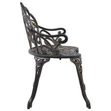 FAMIROSA Panchina da Giardino in Alluminio Fuso 100cm Bronzo