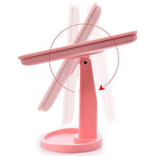 Specchio A 360 Gradi Rotante Trucco Specchio Regolabile 16/22 LED LED Touch Touch Touch Drop 16/26,5 cm Nero