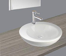 1 lavabo rotondo in ceramica 46 cm L 46 cm B