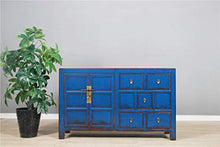 Yajutang China - Credenza con 2 ante e 5 cassetti, colore: Blu