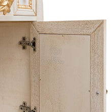 SHOP CHIC Mobile Bagno 105 cm Barocco in Tinta Avorio decapè Completo di specchiera