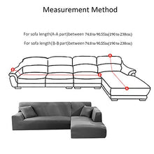 seebesteu Copridivano con Penisola Chaise Longe Elasticizzato per Divano a Forma di L (Grigio, 3 Posti+3 Posti)