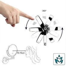 Specchio famiglia di modo parete specchio dello specchio del LED 5 ingrandimenti + 8 pollici touch screen rotonda specchio for il trucco 360 gradi;Rotating pieghevole espandibile nascosto Bathroom van